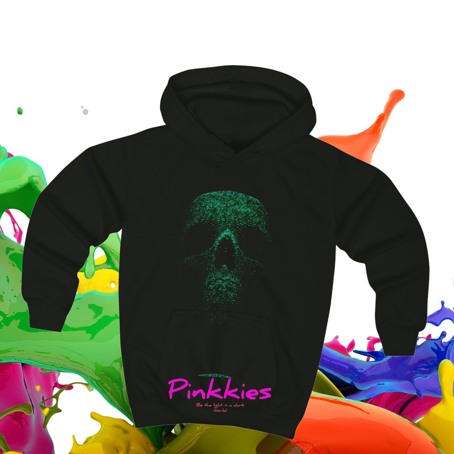 Kids Soft Hoodie... Pixel Skull